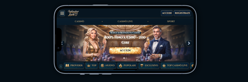 Applicazione mobile WonderLuck